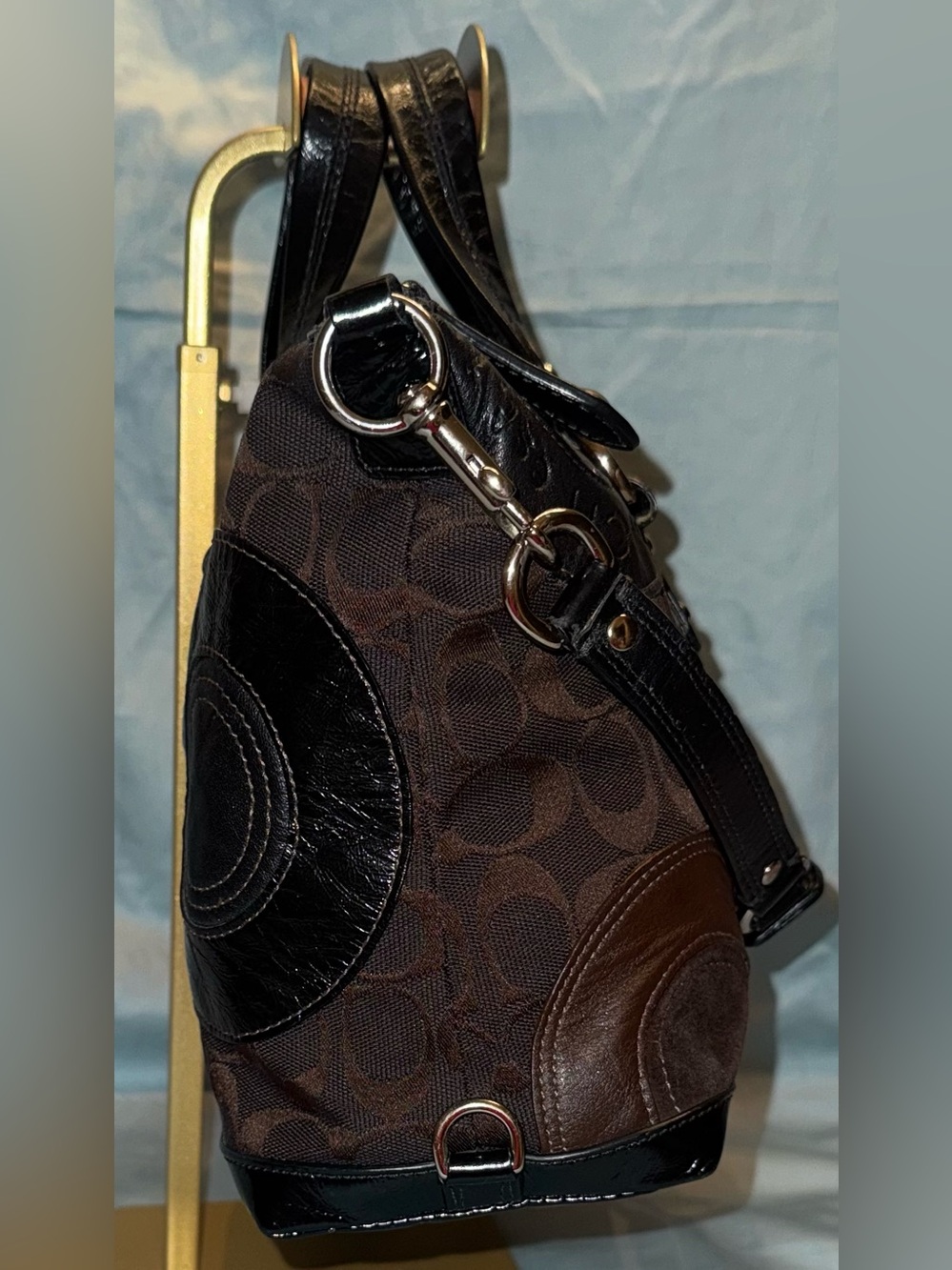 Coach Ashley Patchwork Satchel F15474 Authentic - Picture 5 of 13